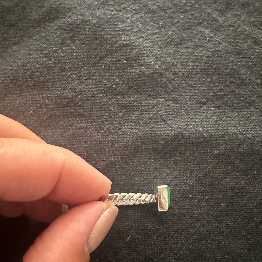 Sterling Silver Malachite Ring - image 3